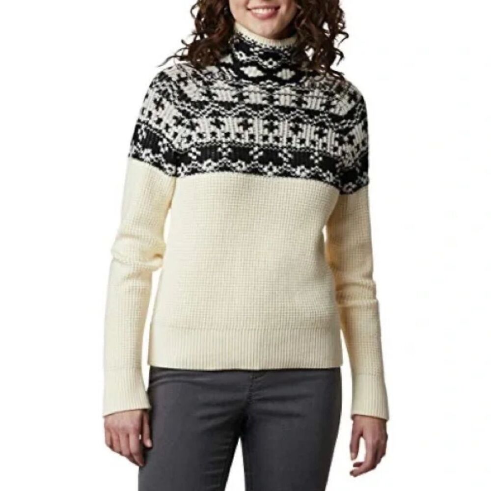 Columbia Pine Street Jacquard Pullover Sweater Size XL Fair Isle Turtleneck New - Picture 1 of 13